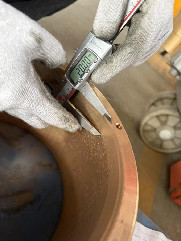 bronze casting height measurement with digital caliper