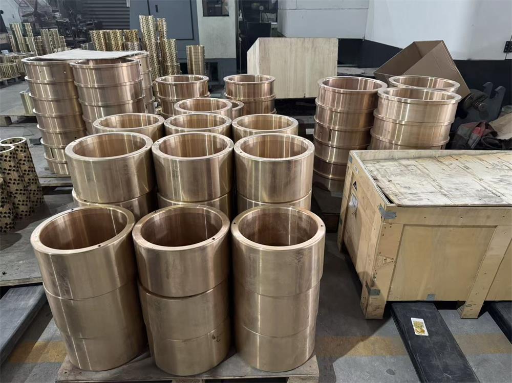 batch production of centrifugal cast bronze bushings for industrial application