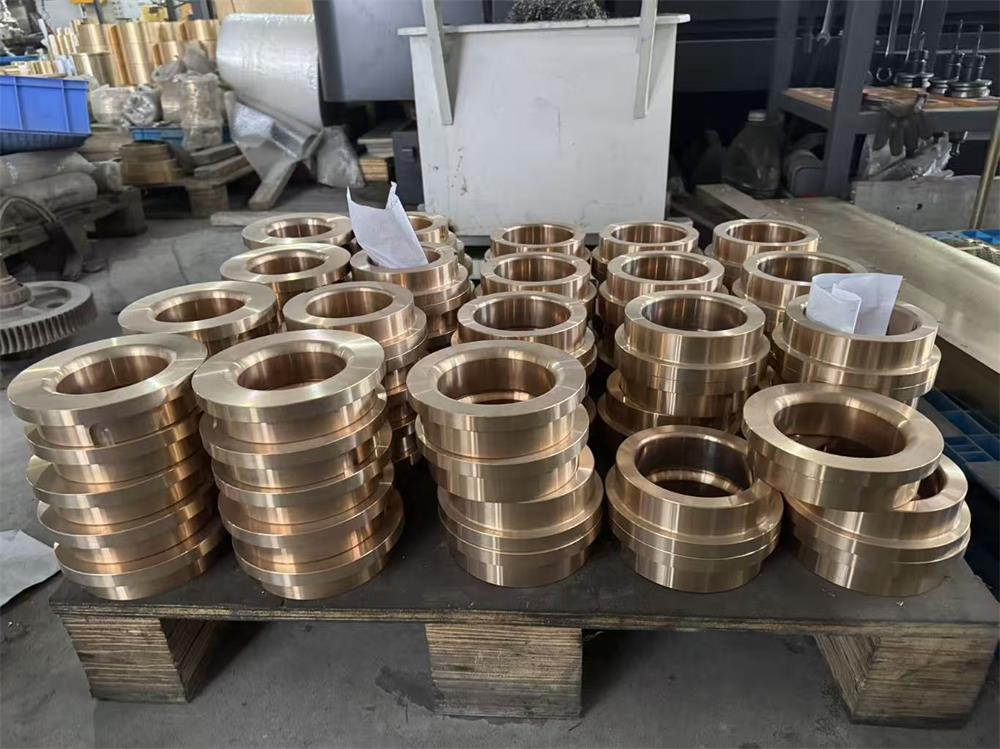 finished centrifugal cast bronze bushings ready for shipment
