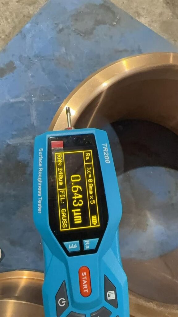 centrifugal cast bronze component quality inspection